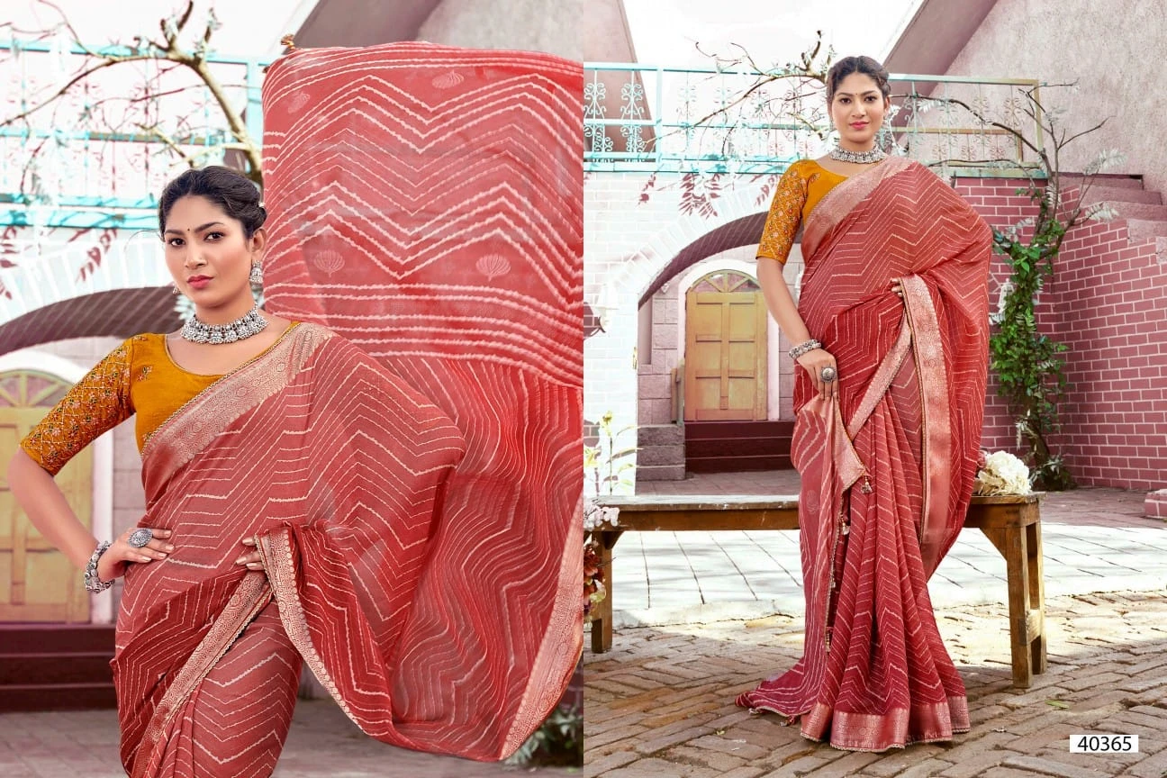 5D Designer Prisha 2 Moss Georgette Wholesale Fancy Sarees Catalog — Wholesale Sarees, MPA wholesale from Surat - Gallery Image 5